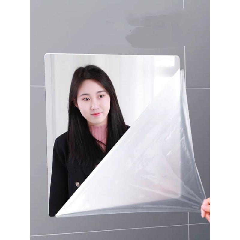 30cmx30cm Big Mirror Sticker Self Adhesive Wall Decor/cermin Sticker ...