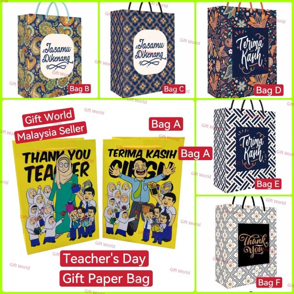 Hadiah Hari Guru Gift Bag Paper Bag Teacher S Day Malaysia Ready Stock