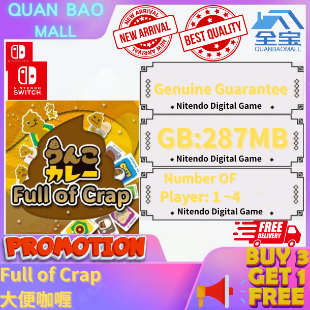 Full of Crap 大便咖喱 (Nintendo switch) DigitalDownload | Shopee Malaysia