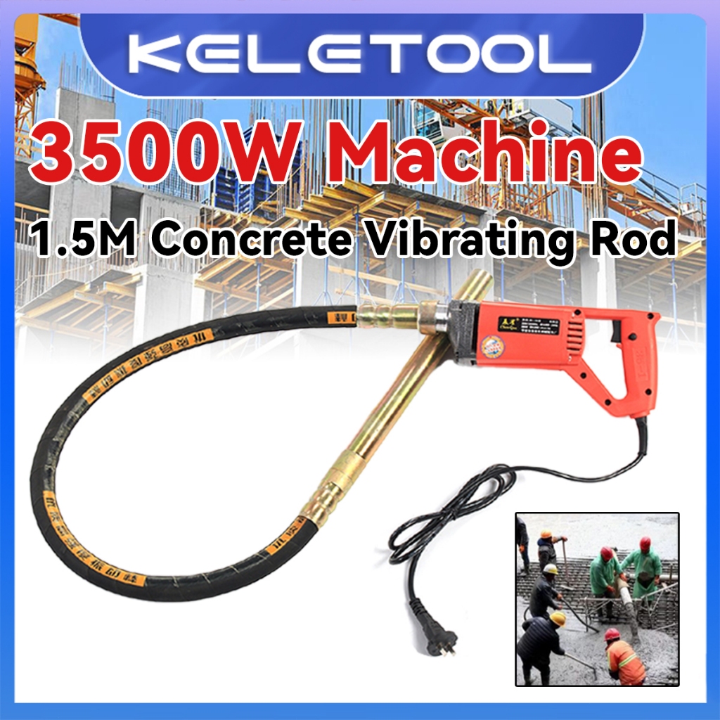 Concrete Vibrator 3500W Handheld Concrete Vibrating Tool Portable ...