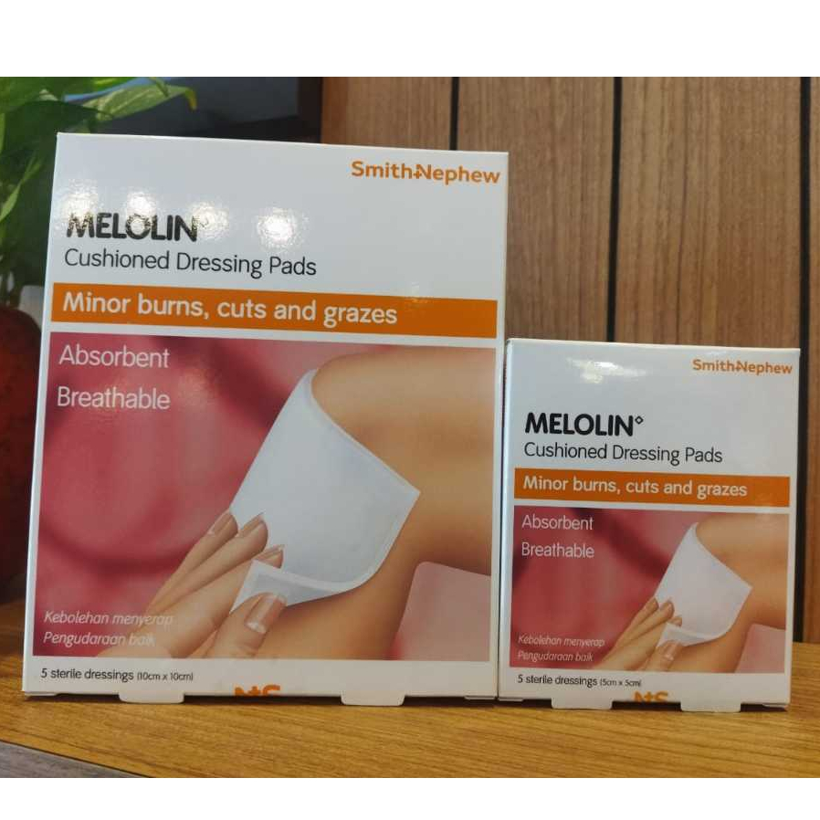 Smith & Nephew Melolin Cushioned Dressing Pads (5cm x 5cm) 5's ...