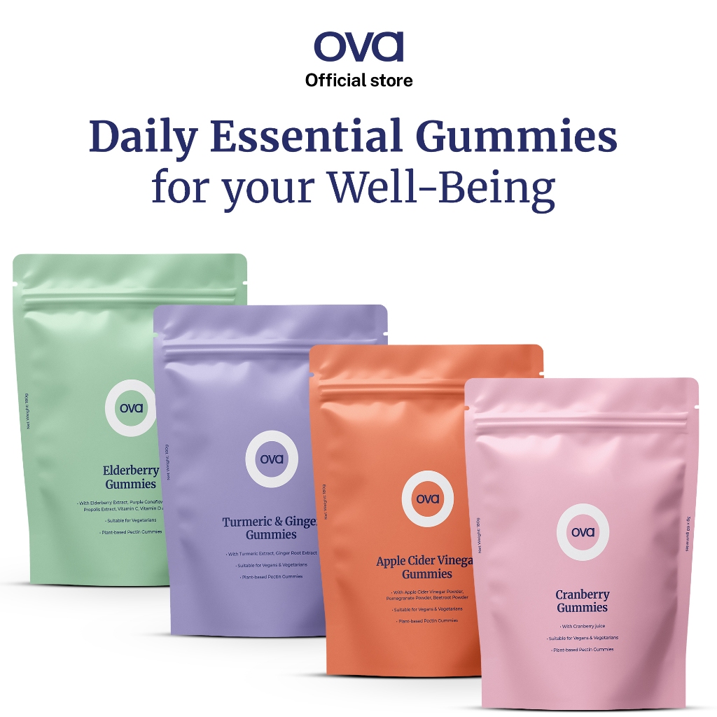 OVA Apple Cider Vinegar PMS Turmeric & Ginger Gummies Immunity