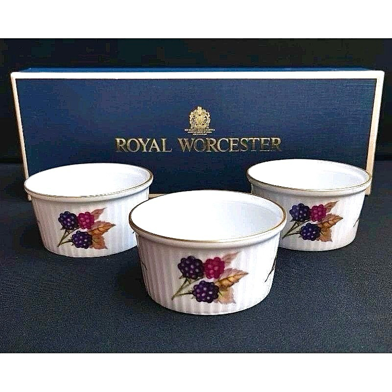 Royal Worcester 🇬🇧 Made in England Evesham Gold Ramekin in Original Box ...