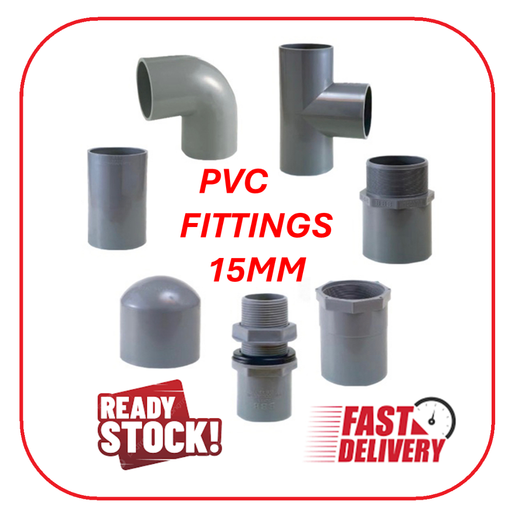 PVC Pipe Fitting Paip PVC Connector Socket Elbow Tee Valve Socket Plug ...