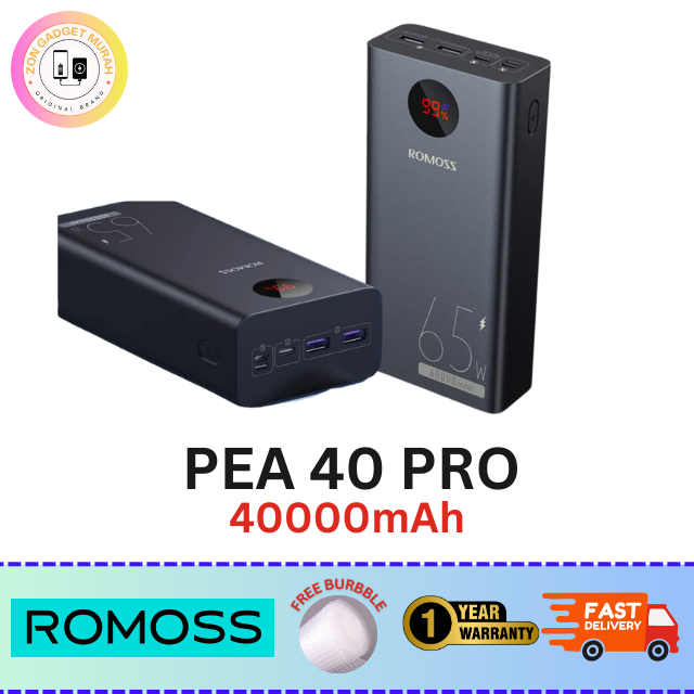 Romoss PEA40 PRO (40000mAh) Powerbank 65W Fast Charging, Super High ...