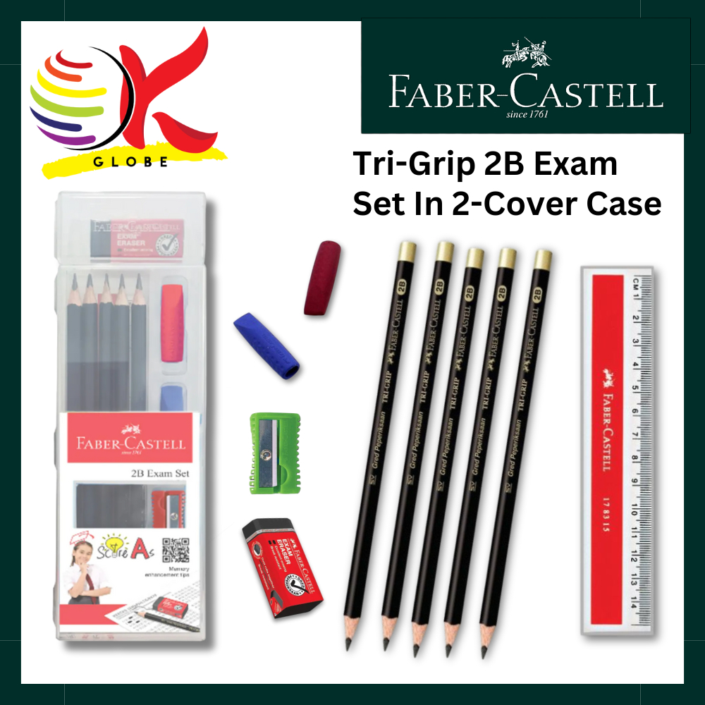 FABER CASTELL TRI-GRIP 2B SCORE A SET PENCIL THICKER 2.8MM LEAD PENCIL ...