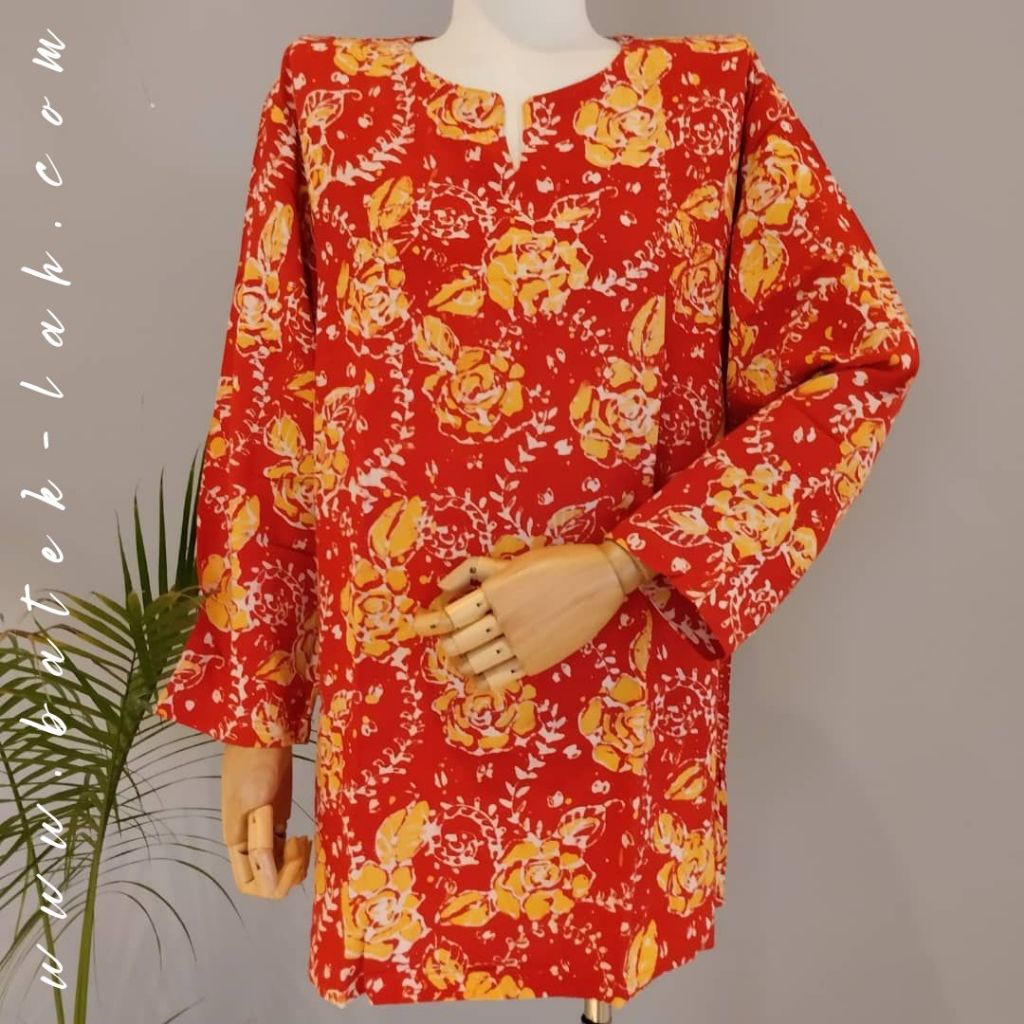 Batik Kurung Kedah Top (L Size) - 100% Batik Asli - Batik Cap Tangan ...