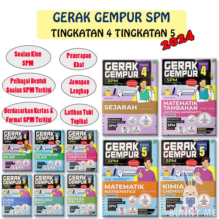 [bunny] 2024 Buku Latihan : Gerak Gempur Spm Kssm Semakan Tingkatan 4,5 