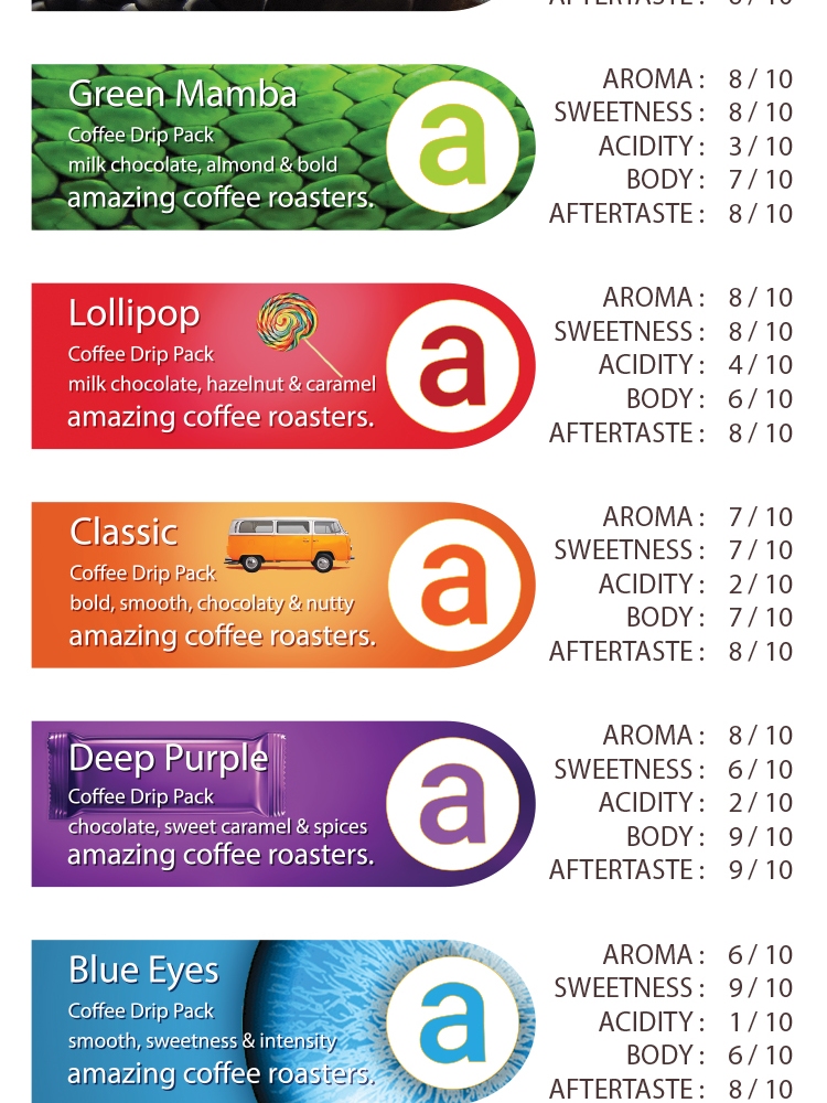 Amazing Drip Coffee Bag 1 Pack 12 gram Tiger Eyes/Blue Eyes/Deep Purple ...