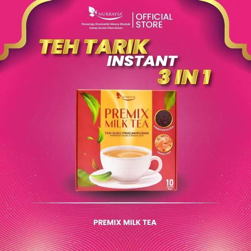 [ORIGINAL HQ] NURRAYSA PREMIX MILK TEA TEH SUSU PRACAMPURAN HABBATUS ...