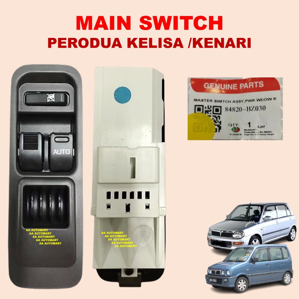 ORIGINAL PERODUA KELISA /KENARI /KEMBARA POWER WINDOW MAIN SWITCH (OEM