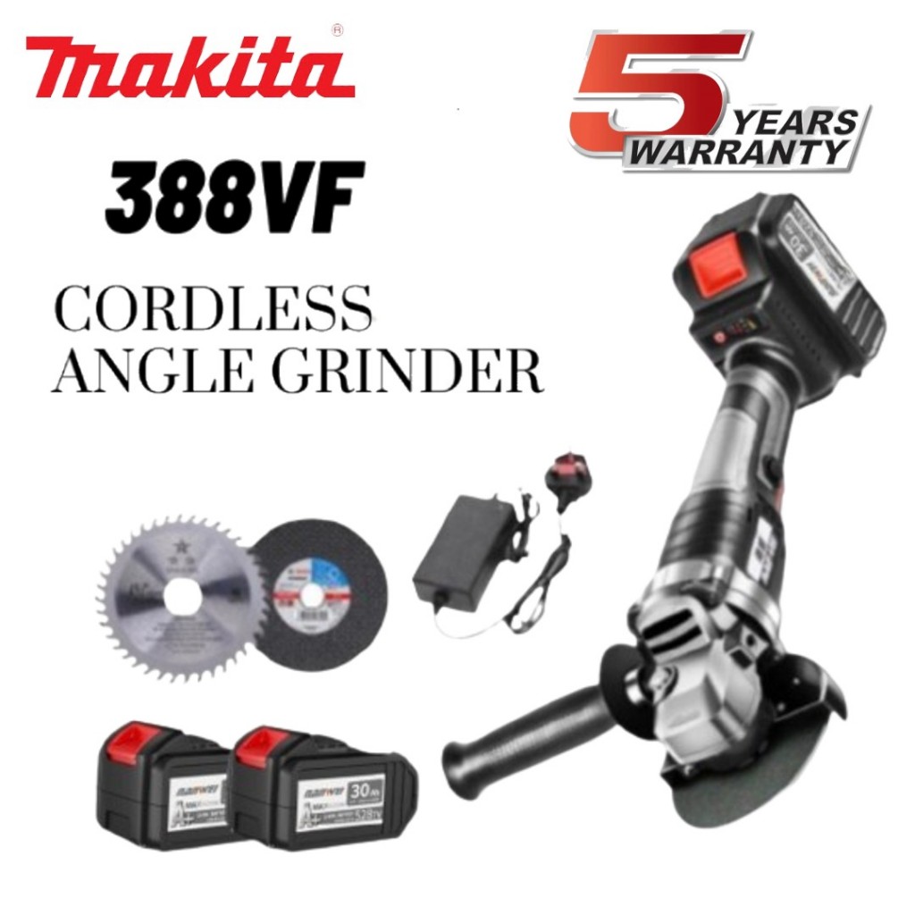 388VF Cordless Angle Grinder cutting rechargeable Battery wireless