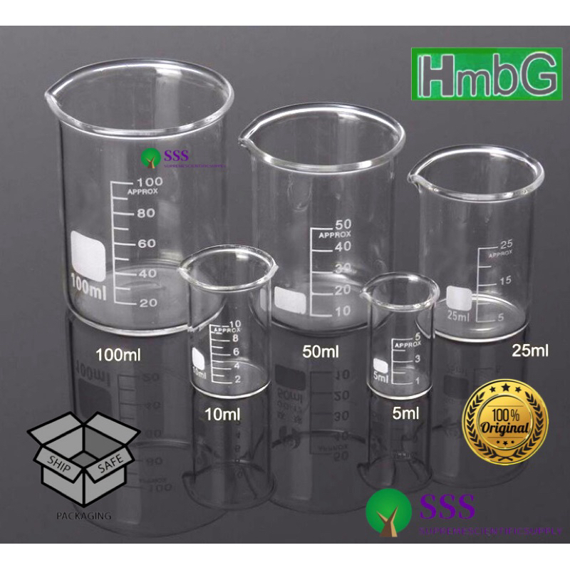 🔥[Ready stock]🔥 Beaker Low Form Borosilicate/Bikar Kaca Borosilicate ...