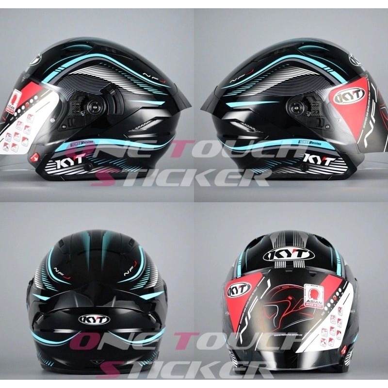 KYT NFJ OPEN FACE DOUBLE VISOR HELMET 100% ORIGINAL SIRIM APPROVED