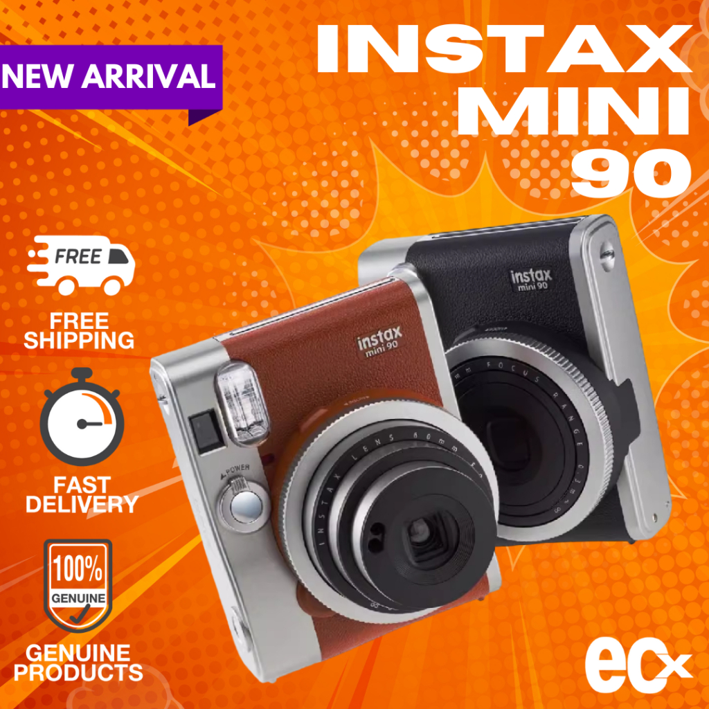 FUJIFILM INSTAX MINI 90 Neo Classic Instant Film Camera Import Set 1year warranty Shopee Malaysia