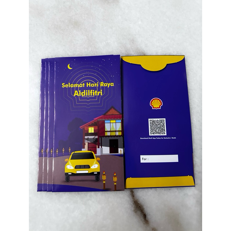 Shell Selamat Hari Raya Aidilfitri Sampul Raya 5 Pieces Set | Shopee ...
