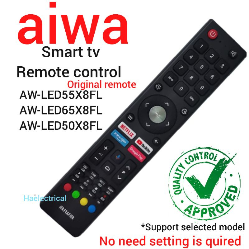 (Original) Smart TV Remote Control For AIWA AW-LED55X8FL AW-LED65X8FL ...