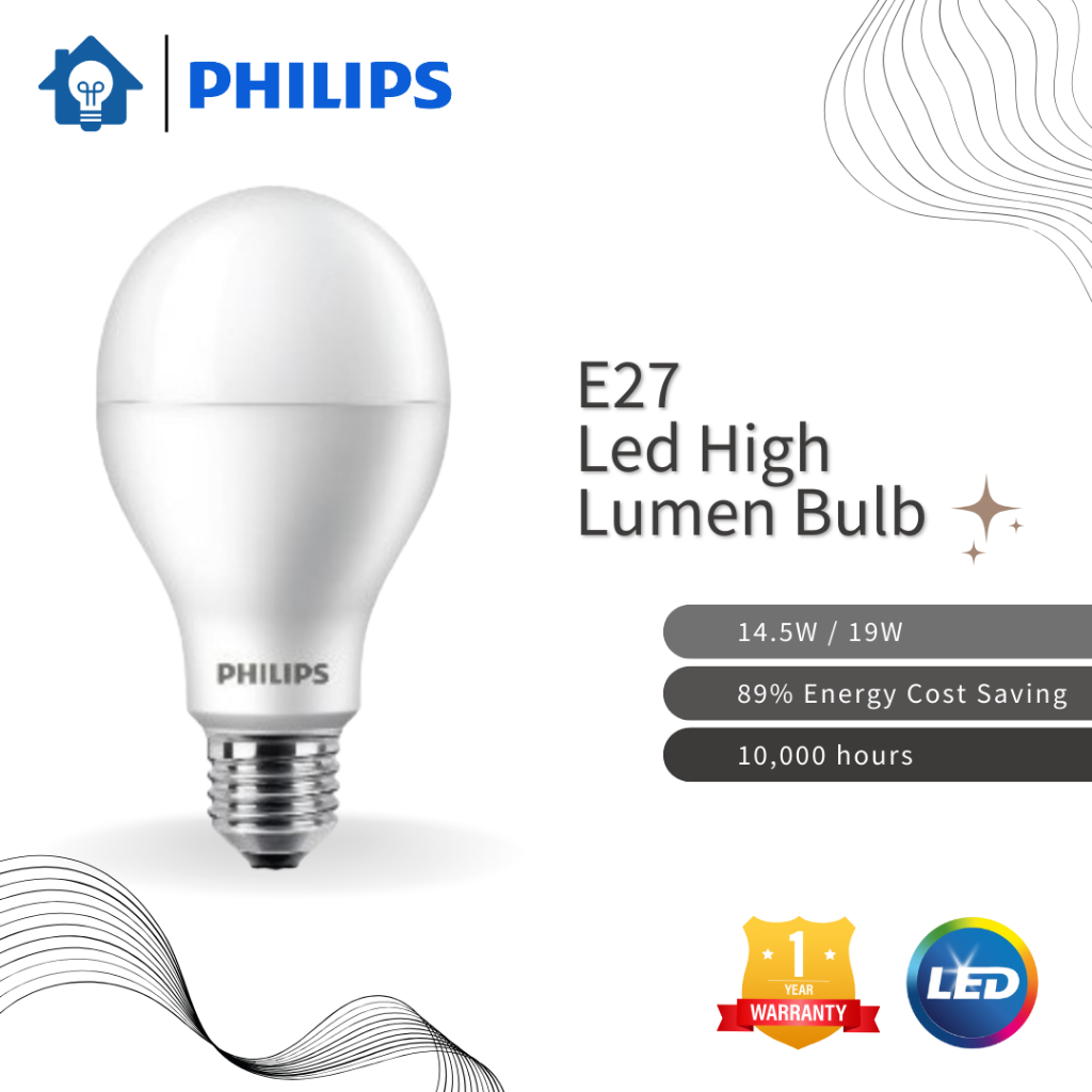 Philips LED 14.5W 19W High Lumen Bulb ( Warm White / Daylight ...