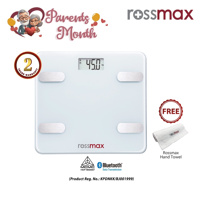 ROSSMAX Bluetooth Body Fat Monitor with scale Model WF262 Shopee Malaysia