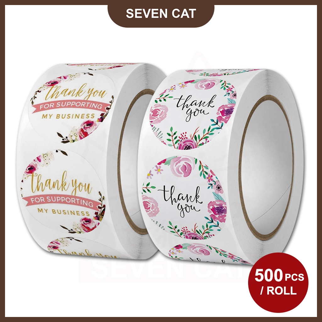 500pcs Thank You For Supporting Sticker for Seal Labels with white ...