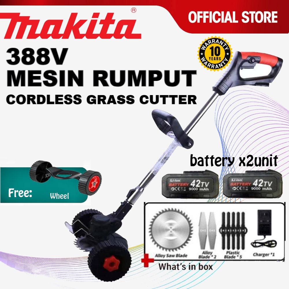 Makita Mesin Rumput Bateri Grass Trimmer Cordless Grass Cutter 388v