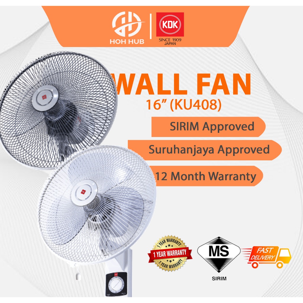 (READY STOCK) +FREEGIFT(KDK KU408/ KU408-YG REMOTE CONTROL 3 SPEED WALL ...