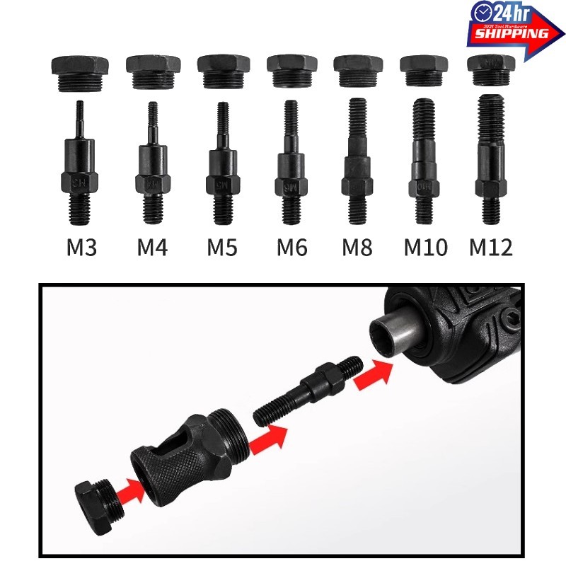 Rivet Nut Gun 604 606 614 Rivet Nut Gun Cap Gun Head M3 M4 M5 M6 M8 M10 ...