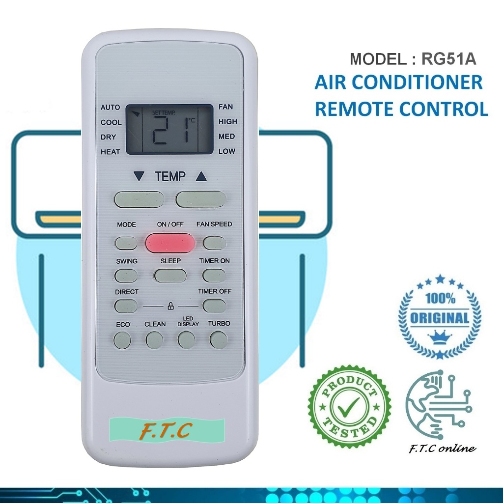 Midea **Original** Midea Air Cond Aircond Air Conditioner Remote ...