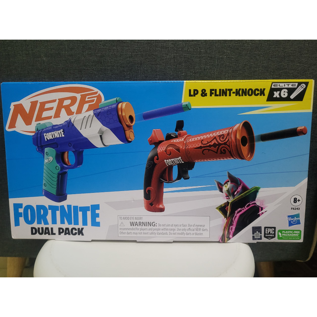 (Original) NERF Fortnite Dual Pack Includes 2 Blasters (Flint-Knock ...