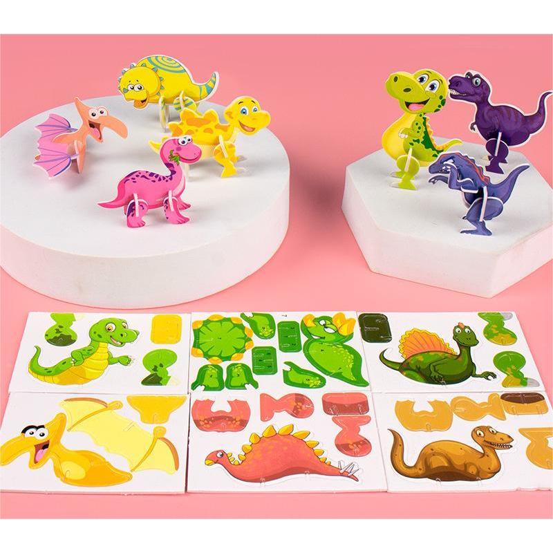 3D Dinosaur Insect Animal Gasing Jigsaw Puzzle Hard Paper Cute Cartoon ...