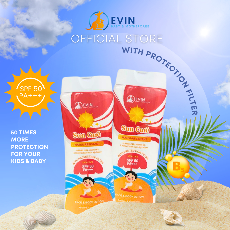 EVIN Sunscreen Lotion SPF50+ PA+++ 200ml | Losyen Matahari | Face Body ...