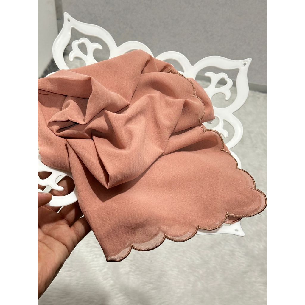 Shawl chifoon sulam embroidery murah premium Ready stock in Malaysia