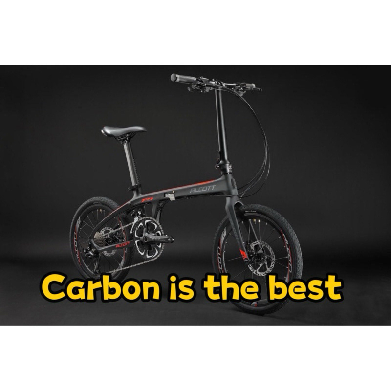 ALCOTT Z1 CARBON FOLDING BIKE 20" SHIMANO 105 2X11sp Glossy White