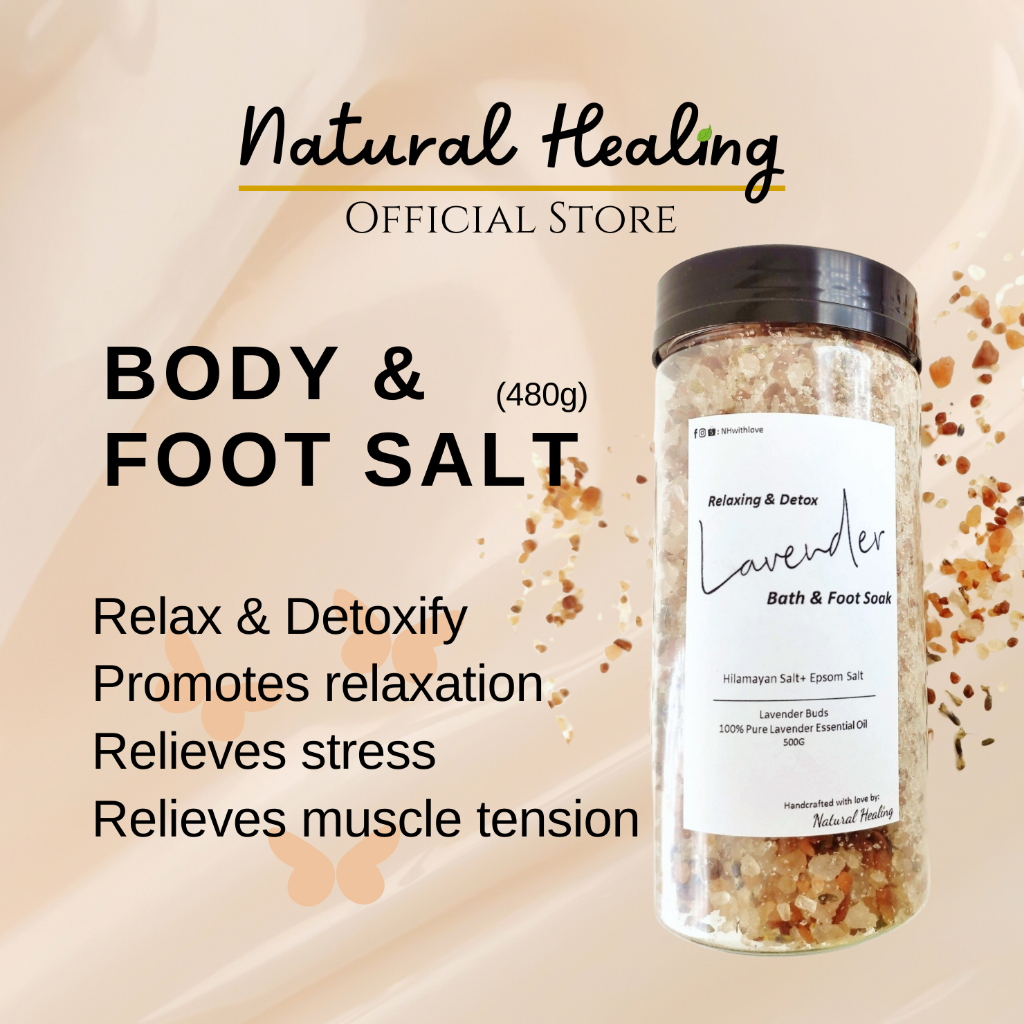 Natural Healing Foot Spa Foot Bath Salt Epsom Salt Garam Bukit Rendam Kaki 500g Foot Soak Epsom