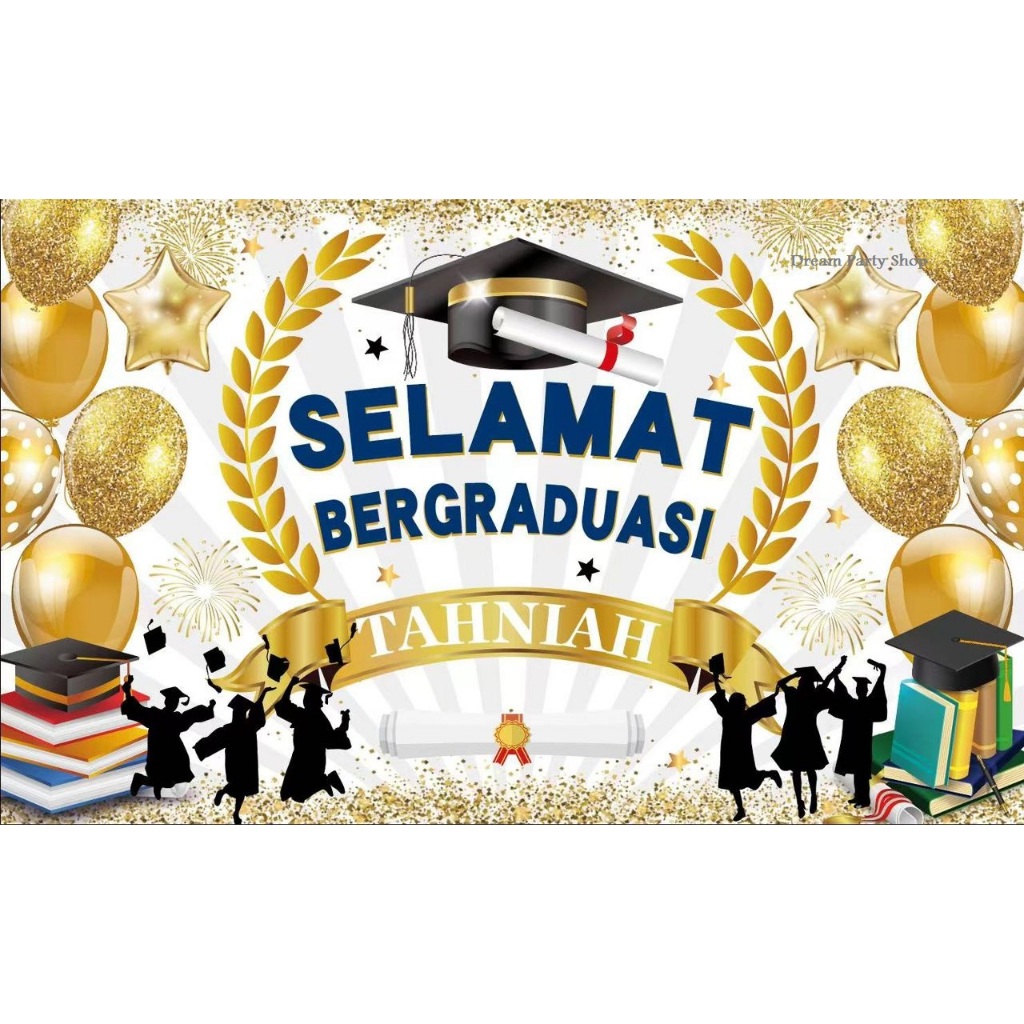 Selamat Bergraduasi Sekolah Kolej Graduasi Banner Happy Graduation ...