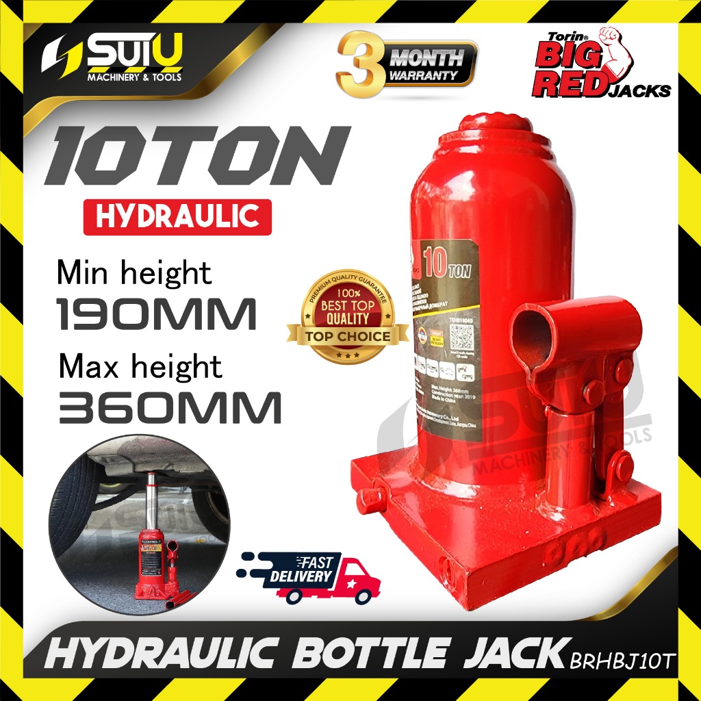 Big Red T90413 4-Ton Hydraulic Welded Bottle Jack – With Blow-Molded Storage Case – Alloy Steel - View #2