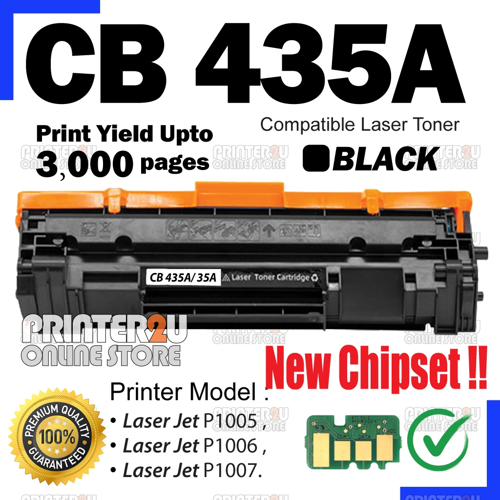 New Compatible to HP CB435A CB 435A 35A LaserJet Pro P1005 P1006 P11007 ...