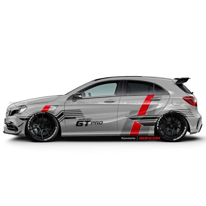 [Ready Stock]K716# GT PRO Racing Body Stripes Vinyl Decal Stickers ...