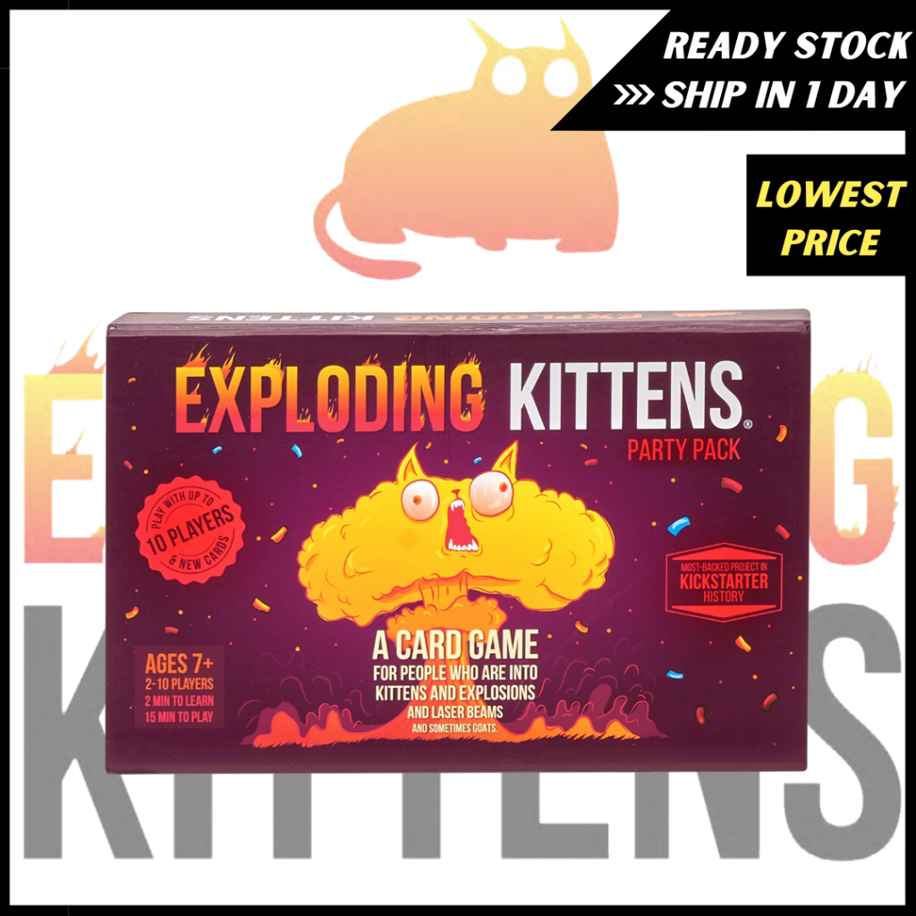 Exploding Kitten Party Pack Card Games Base Edition Imploding Kittens Expansion Family Activity