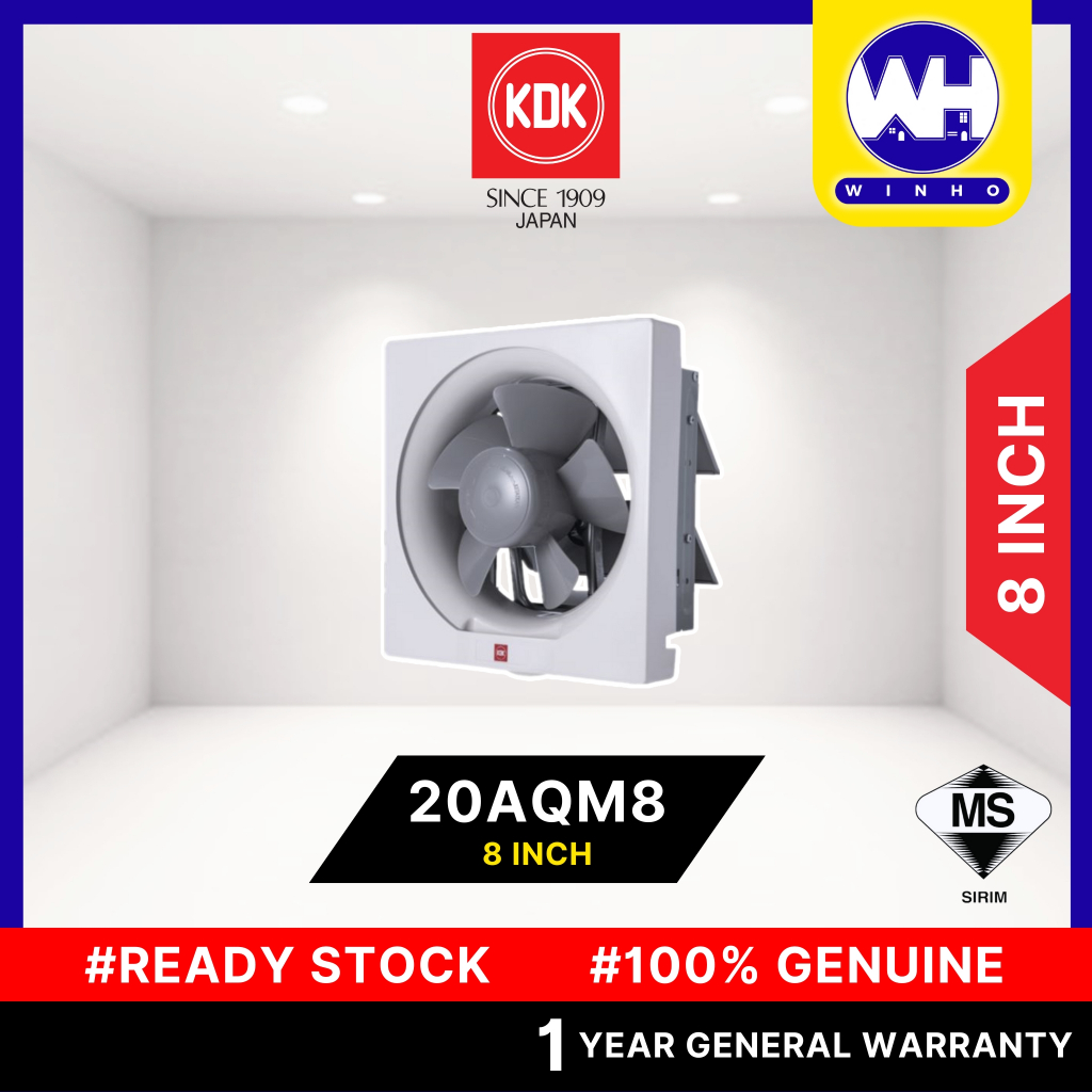 【READY STOCK】 KDK 20AQM8 Wall Mount Propeller Exhaust Fan / Ventilating Fan (20cm/8") Shopee
