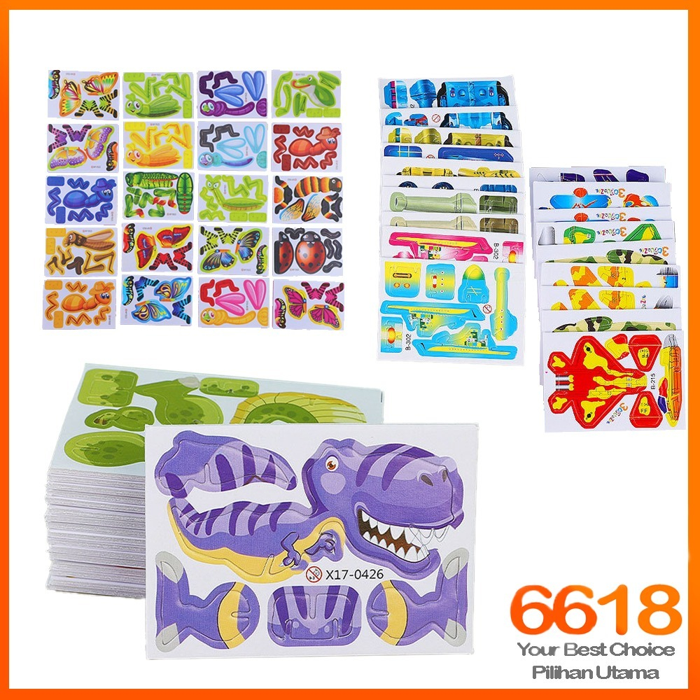 Toy Kanak-Kanak Model Teka-teki Kad 3D Mainan Pendidikan Kanak-Kanak ...