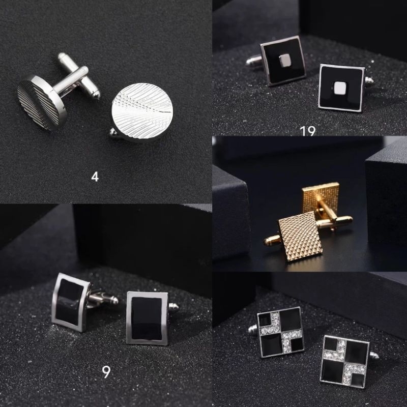 Simple Men' Shirt Cufflinks -1set 2pcs | Shopee Malaysia