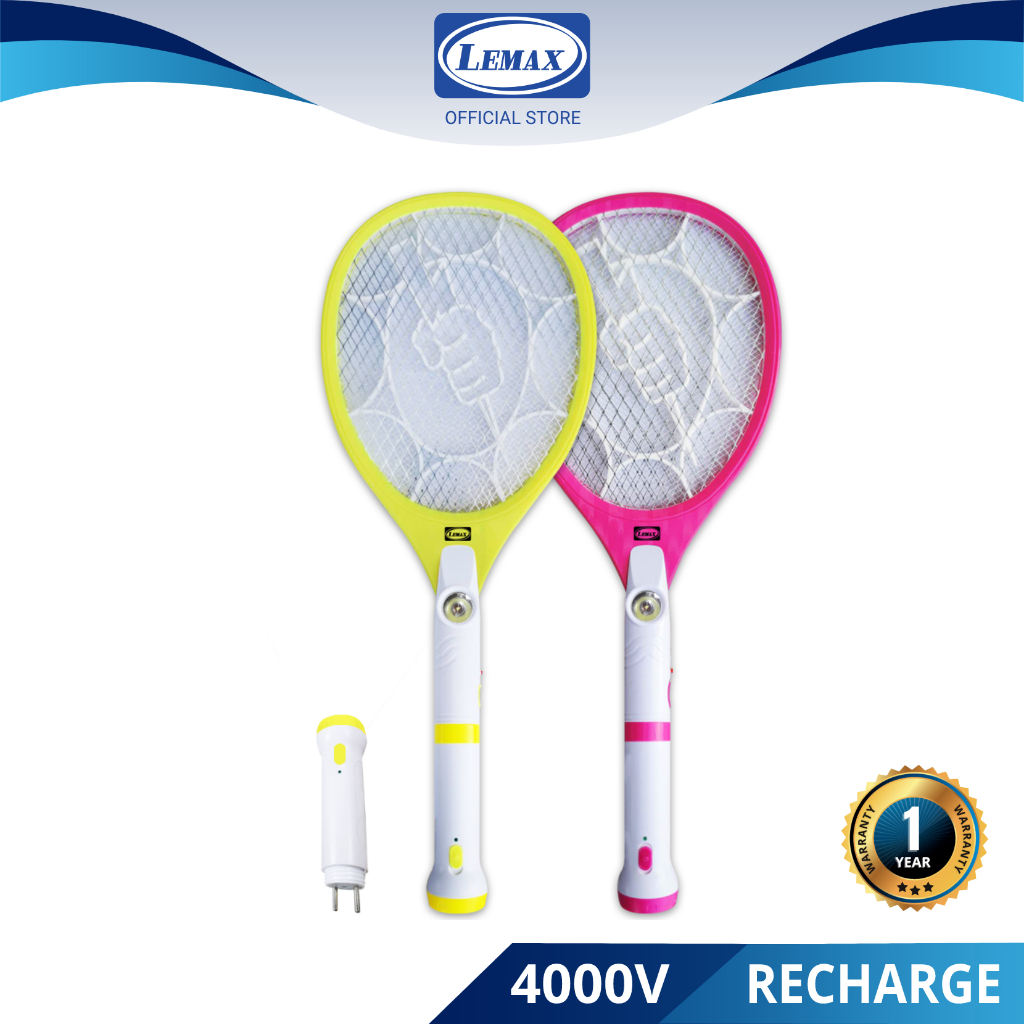 LEMAX 2 in 1 Rechargeable Insect Killer Torch Light Mosquito Racket ...