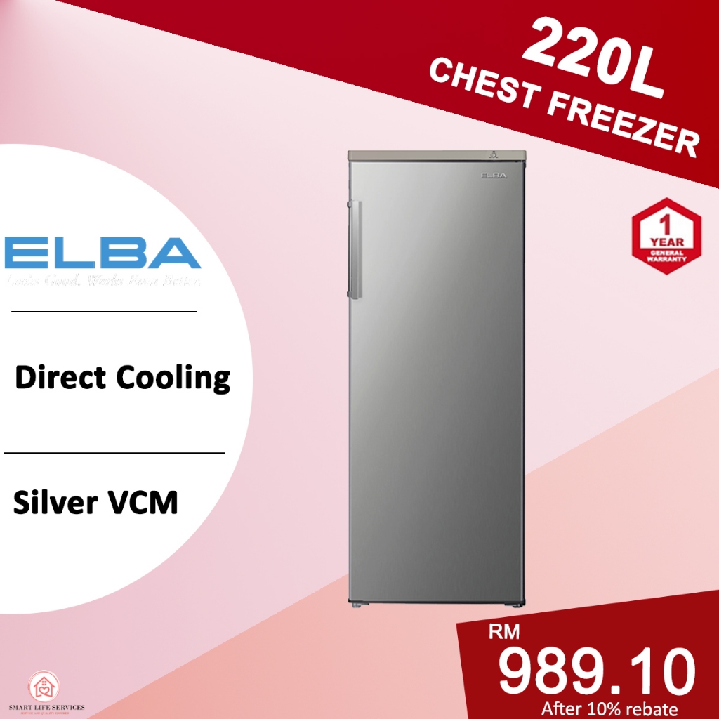 Elba Upright Freezer (220L/ 270L/ 290L/ 570L) with Transparent Drawers