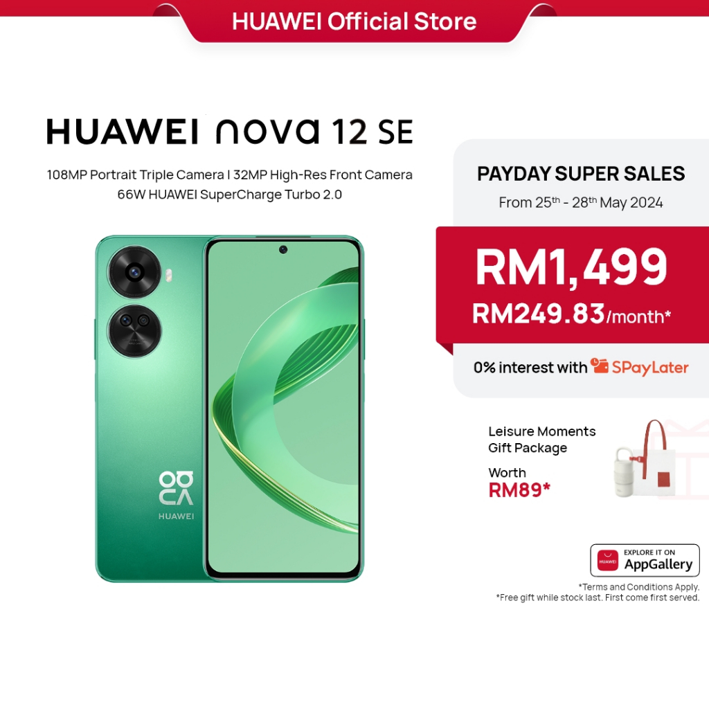 HUAWEI nova 12 SE Smartphone | 108MP Portrait Triple Camera | 66W ...