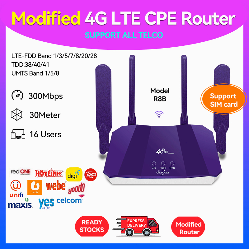 🎟️R8B,Purple 4 Antenna Modified Modem,ALL 3G/4G LTE Modified Wifi ...