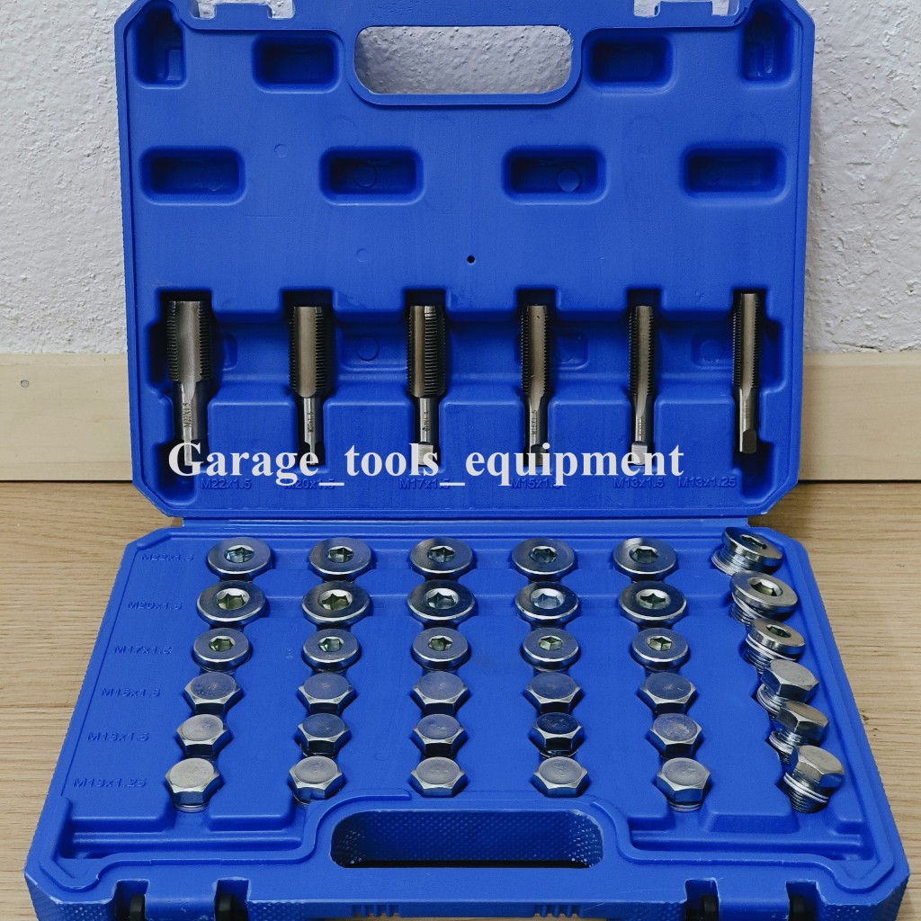 XR 114pcs Oil Pan Thread Repair Kit Gearbox Drain Plug Tool Set M13