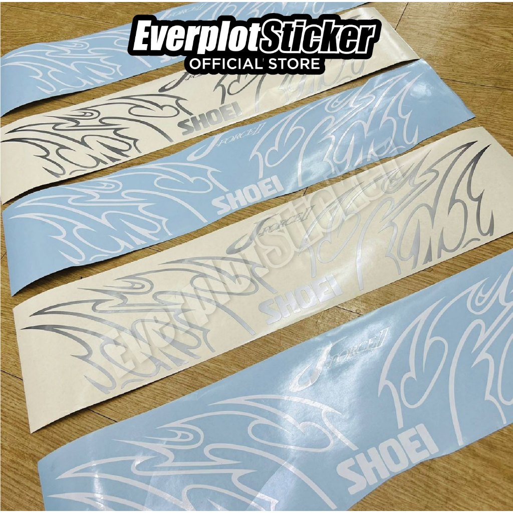 Sticker Design Shoei Jforce2. Sticker Sahaja Tidak termasuk Helmet ...