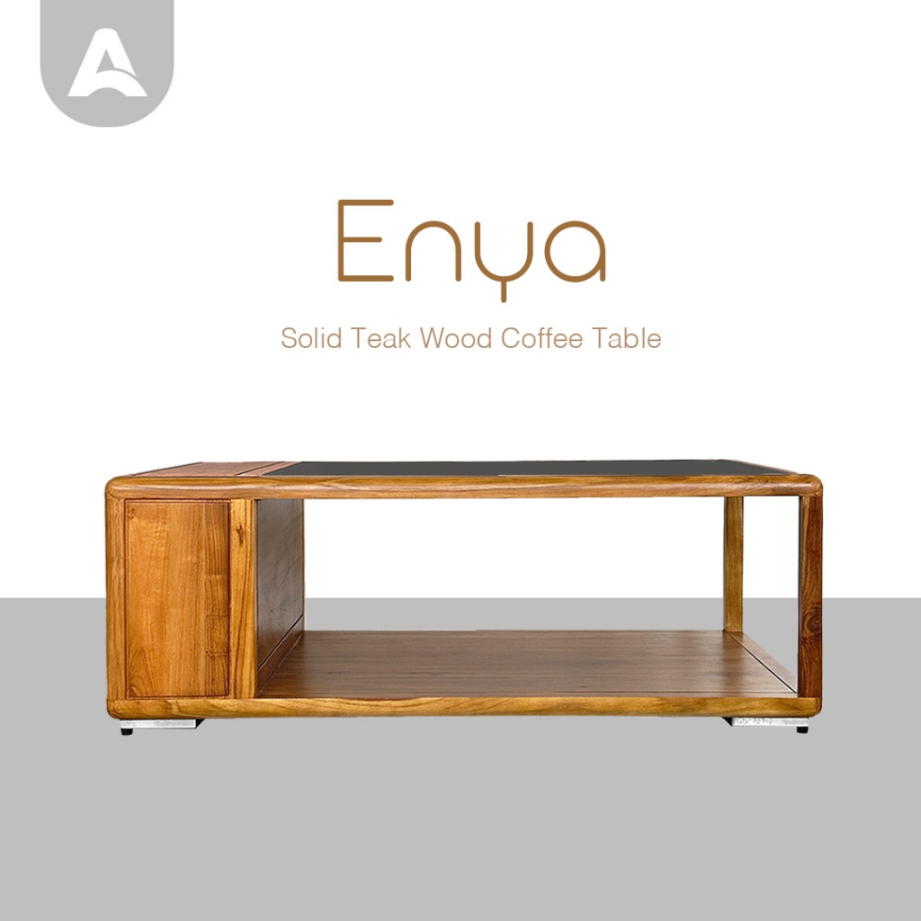 Arturo - Enya Solid Teak Wood Coffee Table | Shopee Malaysia