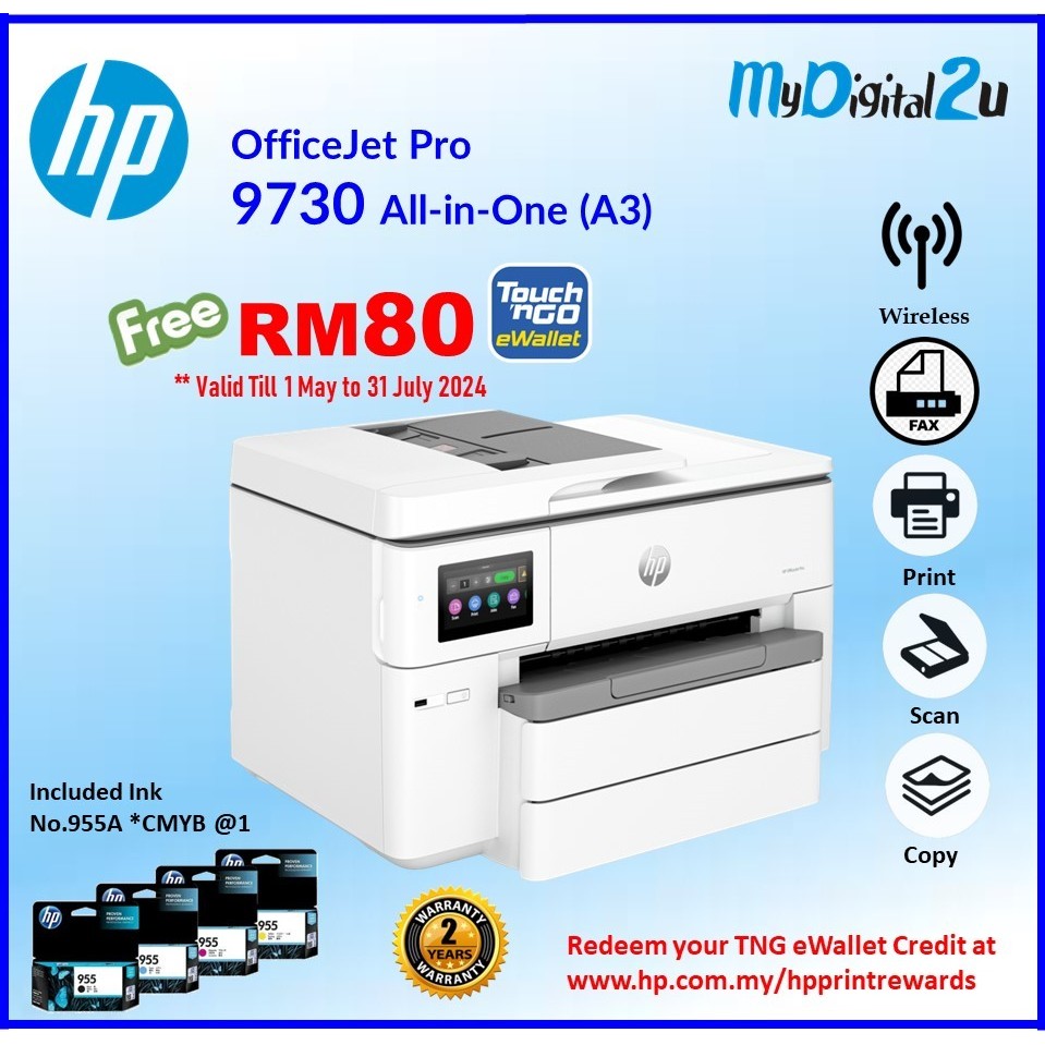 Hp Officejet Pro 7740 Or 9730 Wide Format All In One Printer Shopee Malaysia 